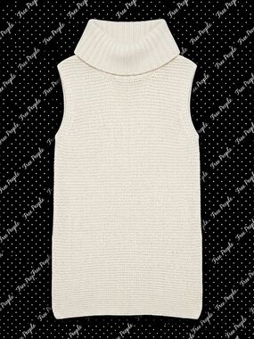 NWT - ​Free People White Horses Mock Neck Tunic Sweater